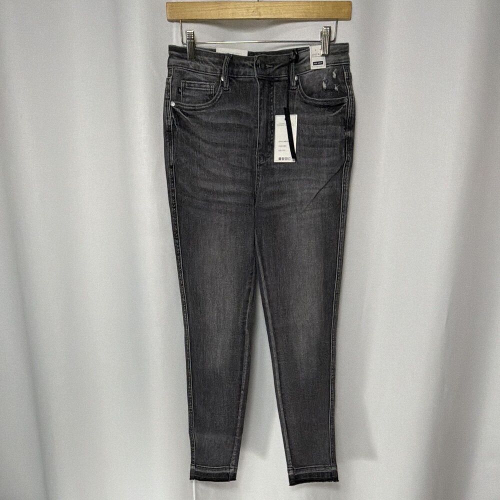 Judy Blue Jeans Women’s 28  Gray Wash Skinny High Rise Distressed Stretch